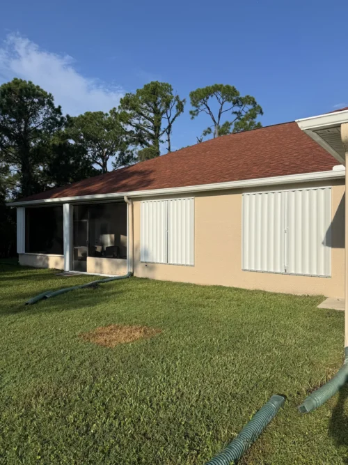 Accordion hurricane shutters fitted by Affordable Glass Protection on the Space Coast of Florida
