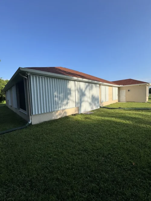 Accordion hurricane shutters installed by Affordable Glass Protection in Brevard County, Florida