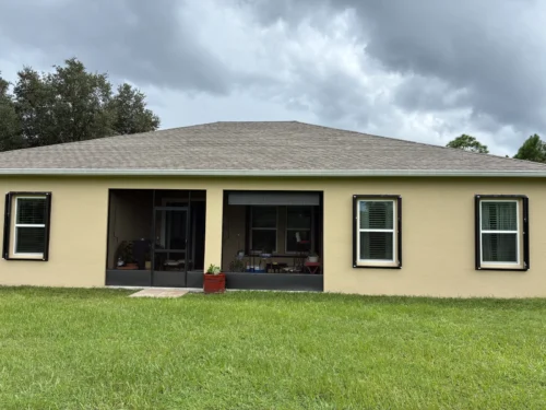 Accordion hurricane shutters installation on Florida's Space Coast by Affordable Glass Protection
