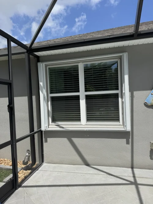 Accordion hurricane shutters installed by Affordable Glass Protection in Brevard County, Florida