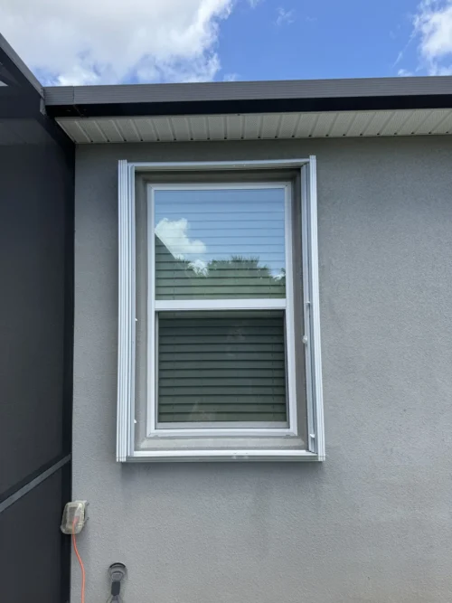 Accordion hurricane shutters installation on Florida's Space Coast by Affordable Glass Protection