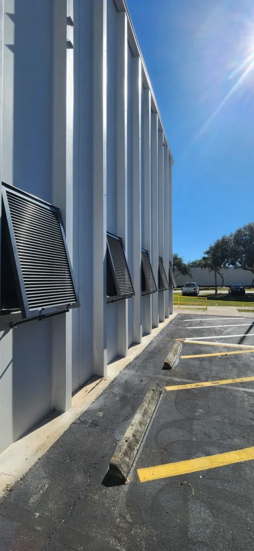 Bahama hurricane shutters installed by Affordable Glass Protection in Brevard County, Florida
