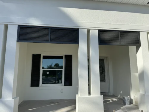 Bahama hurricane shutters installation on Florida's Space Coast by Affordable Glass Protection