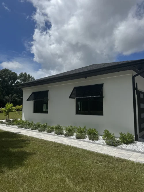 Bahama hurricane shutters installation on Florida's Space Coast by Affordable Glass Protection