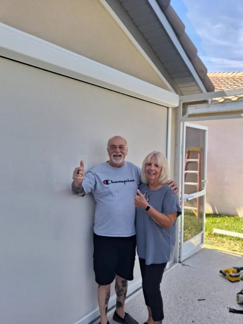 Hurricane roll screens installation on Florida's Space Coast by Affordable Glass Protection