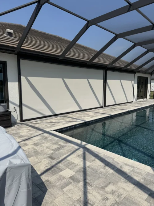 Hurricane roll screens installed by Affordable Glass Protection in Brevard County, Florida