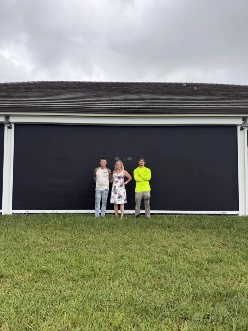 Hurricane roll screens installation on Florida's Space Coast by Affordable Glass Protection