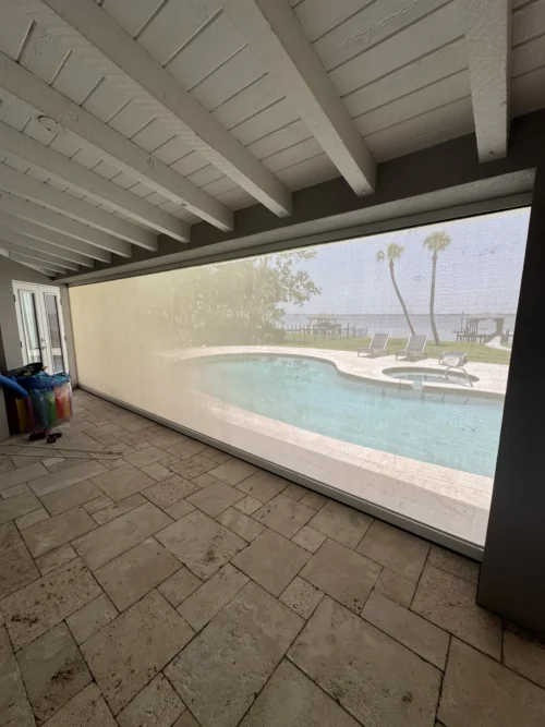 Hurricane roll screens fitted by Affordable Glass Protection on the Space Coast of Florida