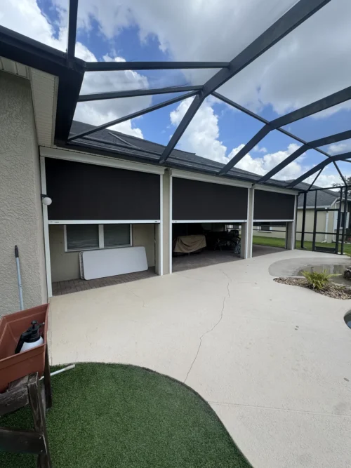 Hurricane roll screens installation on Florida's Space Coast by Affordable Glass Protection