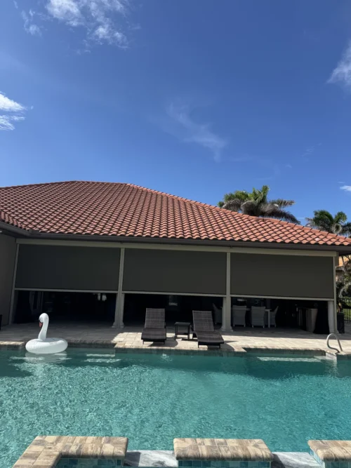 Hurricane roll screens fitted by Affordable Glass Protection on the Space Coast of Florida