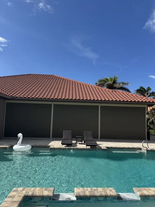 Hurricane roll screens installed by Affordable Glass Protection in Brevard County, Florida