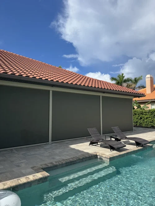 Hurricane roll screens installation on Florida's Space Coast by Affordable Glass Protection
