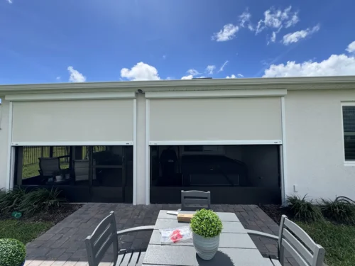Hurricane roll screens fitted by Affordable Glass Protection on the Space Coast of Florida