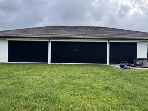 Hurricane roll screens installation on Florida's Space Coast by Affordable Glass Protection