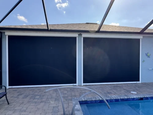 Hurricane roll screens installed by Affordable Glass Protection in Brevard County, Florida