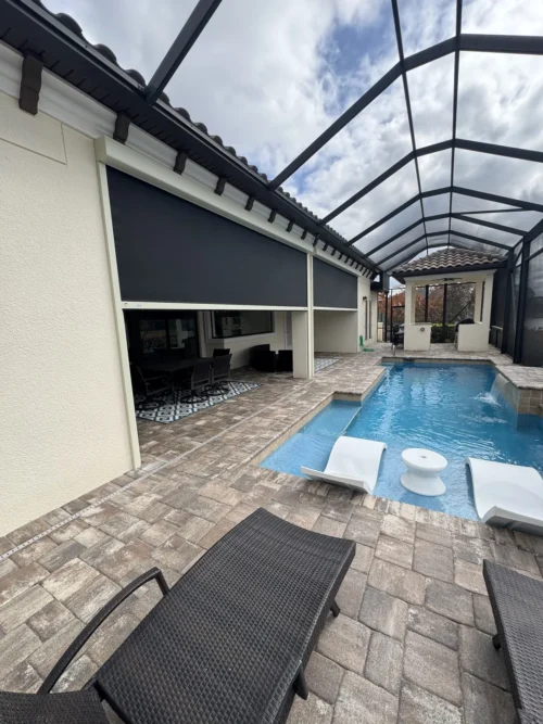 Hurricane roll screens installation on Florida's Space Coast by Affordable Glass Protection
