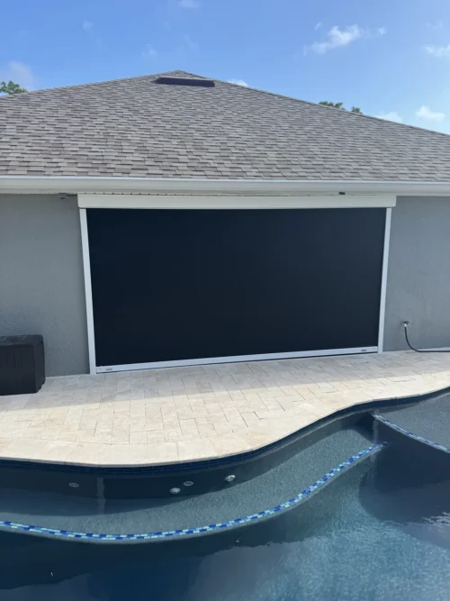 Hurricane roll screens fitted by Affordable Glass Protection on the Space Coast of Florida