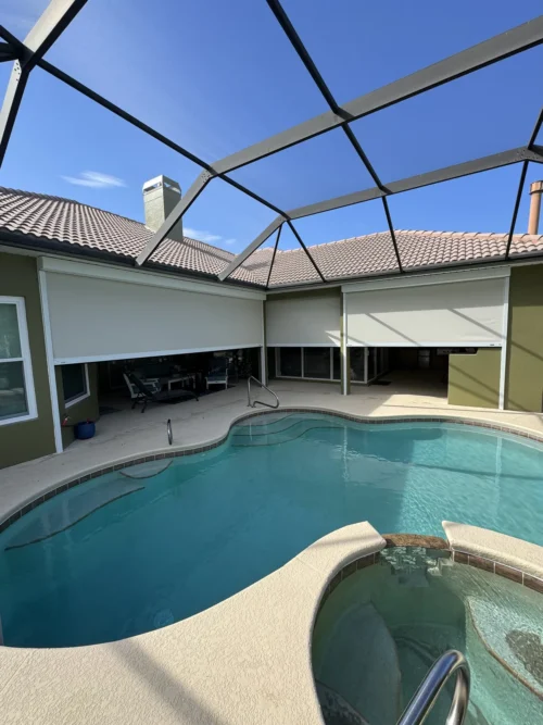 Hurricane roll screens installed by Affordable Glass Protection in Brevard County, Florida