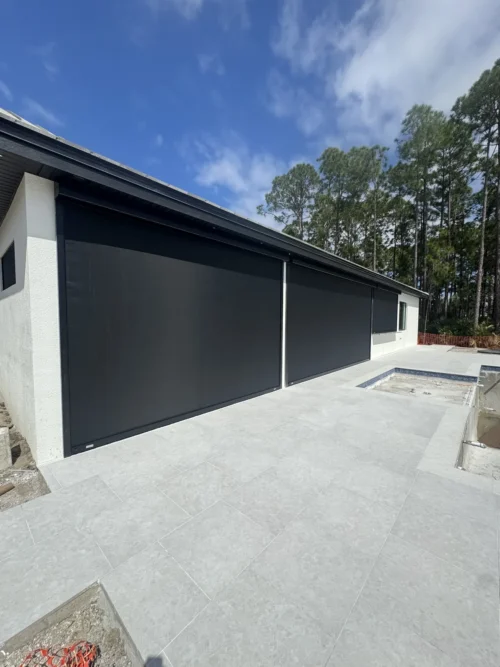 Hurricane roll screens installation on Florida's Space Coast by Affordable Glass Protection