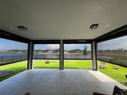 Hurricane roll screens fitted by Affordable Glass Protection on the Space Coast of Florida