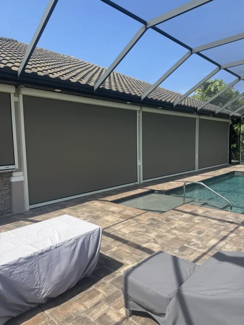 Hurricane roll screens fitted by Affordable Glass Protection on the Space Coast of Florida
