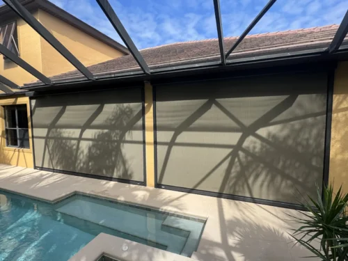 Hurricane roll screens fitted by Affordable Glass Protection on the Space Coast of Florida