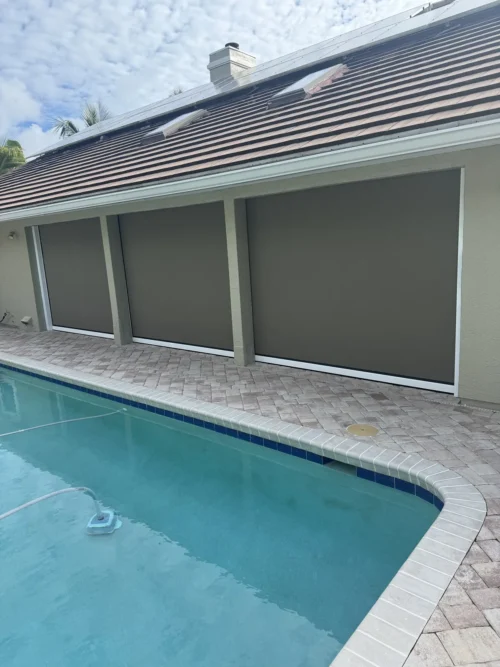 Hurricane roll screens installed by Affordable Glass Protection in Brevard County, Florida